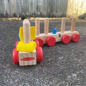 Melissa & Doug Wooden Stacking Train Toy | Montessori | Toddler Gift | Education